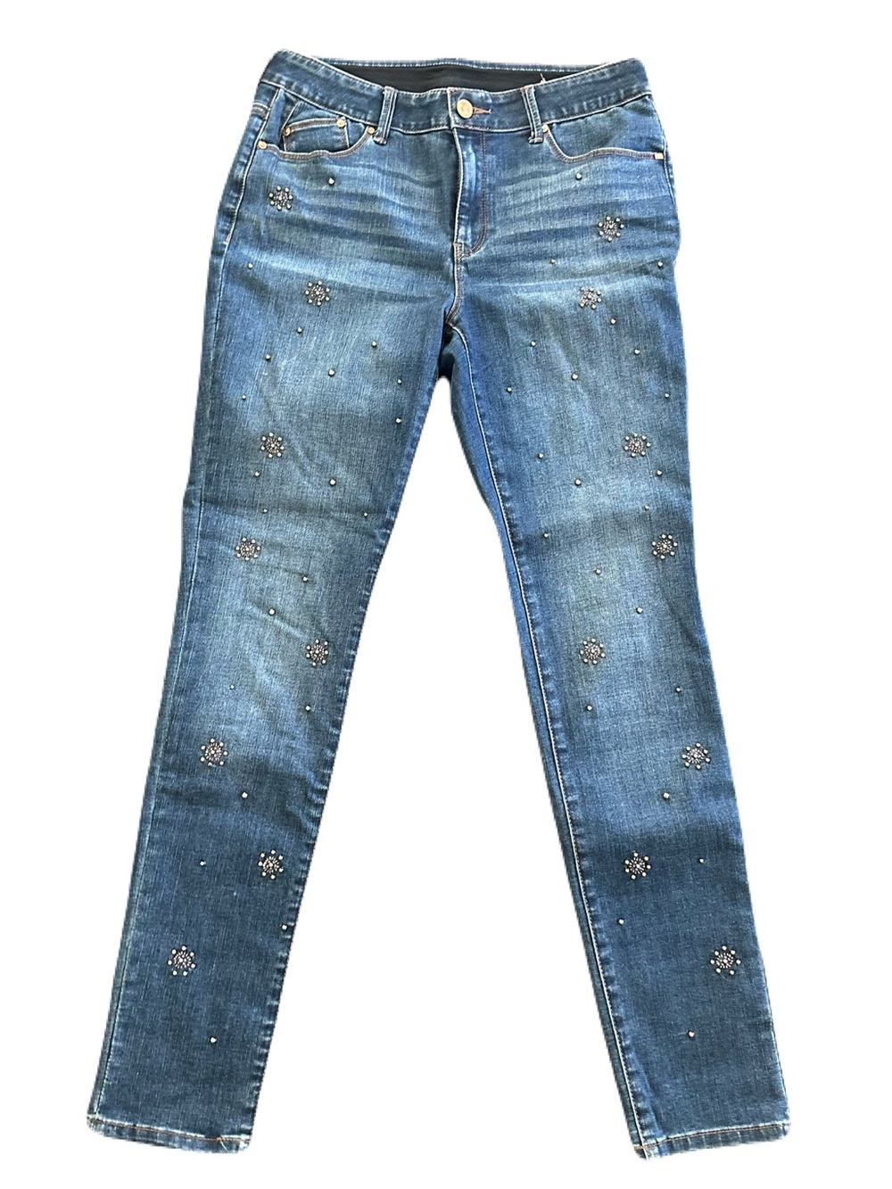 CHICOS Beaded Pull-On Jeggings